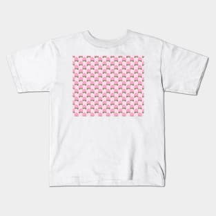 Heart Peach Pink Pattern Kids T-Shirt